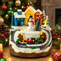 mxwcy christmas village house with moving train &, main product view