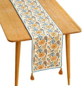 ISAENNE Designer Bohemian Elegant Linen Table Runner 102 Inches Long,Floral Pattern Duable Decor Table Runners for Dining Tables,Thanksgiving,Kitchen Tables,Christmas,12"*102"-Estevan B