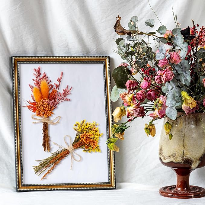 10/12/24 Pack Dried Flowers for Vase Various Mini Bouquet Dried Small Wildflowers Natural Real Flowers Bulk for Crafts DIY Wedding Decor (12, Autumn Color)