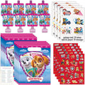 Unique Skye Paw Patrol Party Favors for 16 - Skye Paw Patrol Birthday Decorations - Bundle with Goodie Bags, Blowouts, Tattoos, Stickers, Checklist - Pink Party Favors