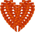 50pcs 1-1/2" Mini Orange Satin Ribbon Bows Without Twist Ties for Crafts Gift Wrapping Packing Christmas Decoration (Orange)