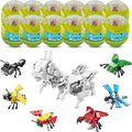 Mini Building Block Sets, 12PCS Insects Building Blocks, 6 in 1 STEM Toys Eggs Building Sets, Party Favors for Kids Goodie Bags Prizes/Birthday Gifts