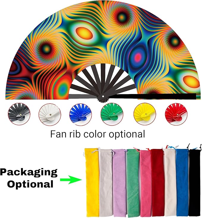 Custom Fans with Your Photo/Text - 13 Inch Personalized Folding Hand Fan for Line Dancing, Weddings, Parties | Decorative Gift for Women, Church Events & Dance Performances (20, 13 Inch)