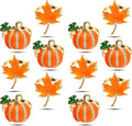KPOSIYA Fall Napkins Rings, 12 Pcs Thanksgiving Napkin Ring Fall Maple Leaf Napkin Rings and Halloween Pumpkin Napkin Holders for Thanksgiving Table Decorations, Fall Banquet, Holiday Dinner Party