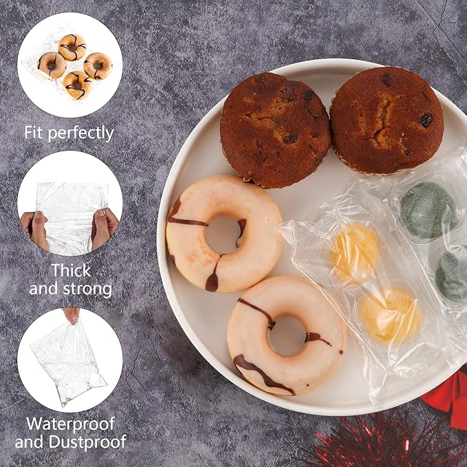 200 Pcs 4''x 6'' Clear Resealable Cello/Cellophane Good for Bakery,Adhesive Treat, Candle, Soap, Cookie Poly Bags