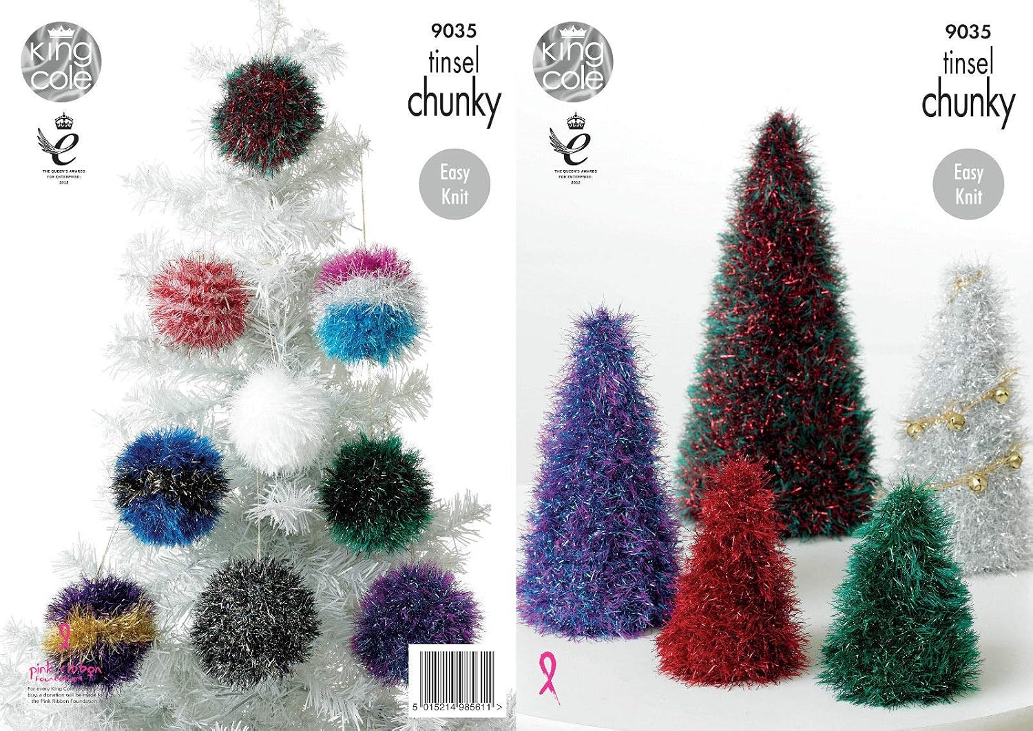King Cole Tinsel Chunky - Christmas Trees and Baubles (9035)