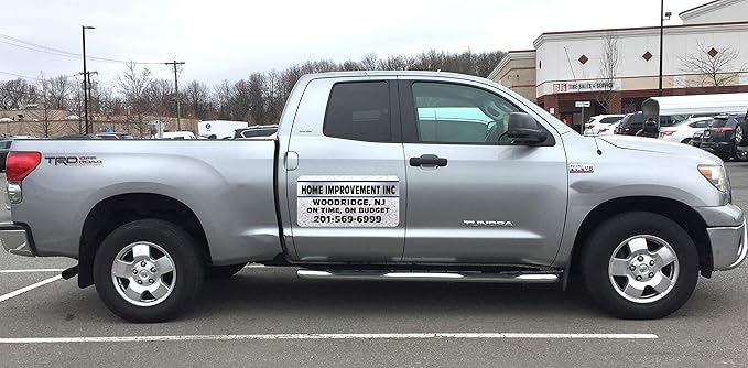 Vehicle Magnets sign With Custom Lettering 12" X 24" (Set of 2) -Landscape, Construction, Handy man, Plumbing, car repair shop- Metal Plate
