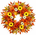 24" fall wreath for front door harvest with, main product view