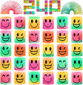 AZEN 24 Pcs Mini Spring Party Favors for Kids 3-5 4-8, Goodie Bags Stuffers for Birthday Party, Classroom Prizes Kids Prizes, Small Bulk Toys Gifts (4 Smile)