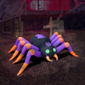8 ft long halloween inflatable black purple spider, main product view