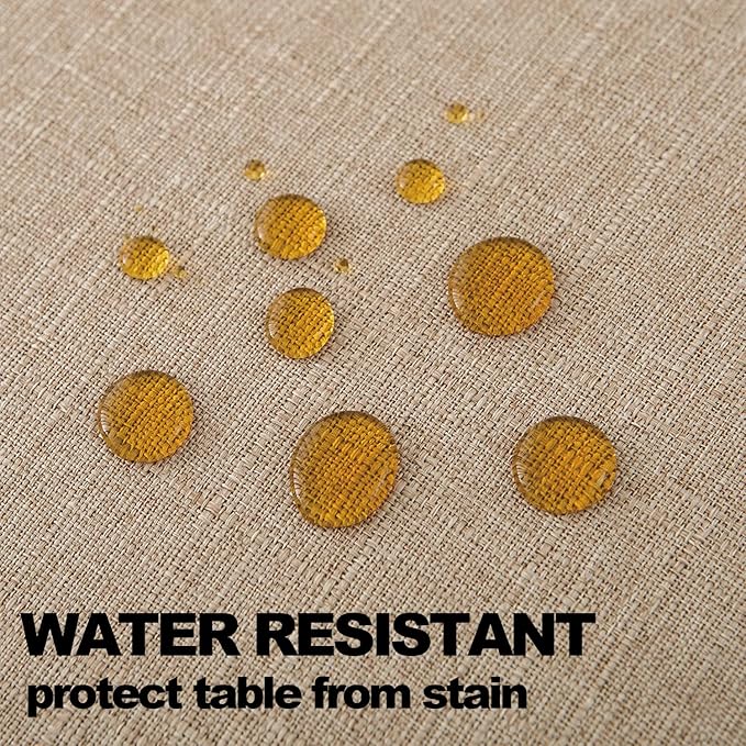 NLMUVW Linen Tablecloth Rectangle 90 Inch Burlap Rustic Textured Table Cloth Water Resistant Farmhouse Table Cover for Kitchen Dining Coffee, 54 x 90 Inch