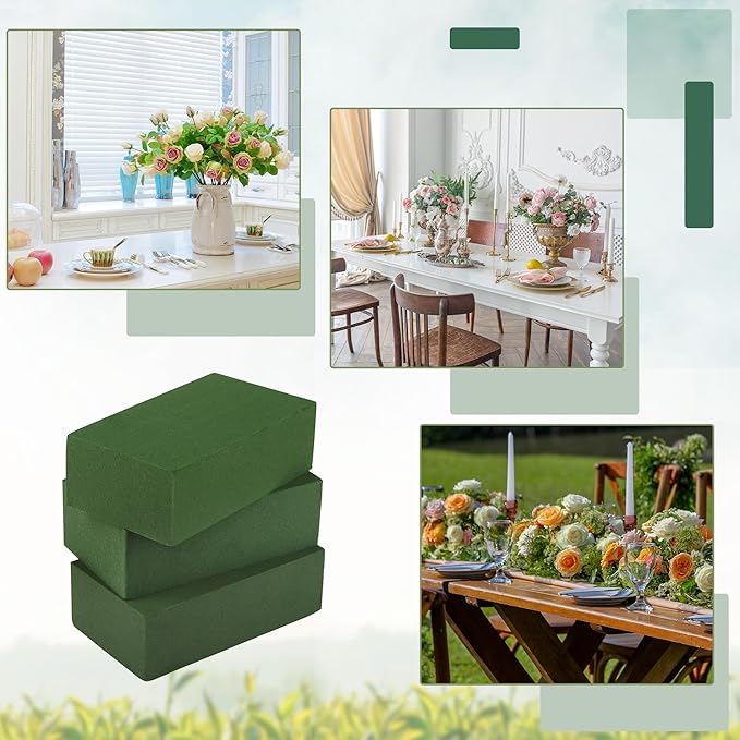 36 Packs Floral Foam Blocks Wet & Dry Floral Foam Bricks 5.5x3.1x1.8 Inch Flower Arranging Kit for Fresh and Artificial Flowers Florist Foam Blocks for Wedding Home Decor