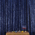 Poise3EHome Blue Sequin Backdrop,8FT x 10FT Sequin Photography Backdrop Curtain for Party Decoration, Navy Blue