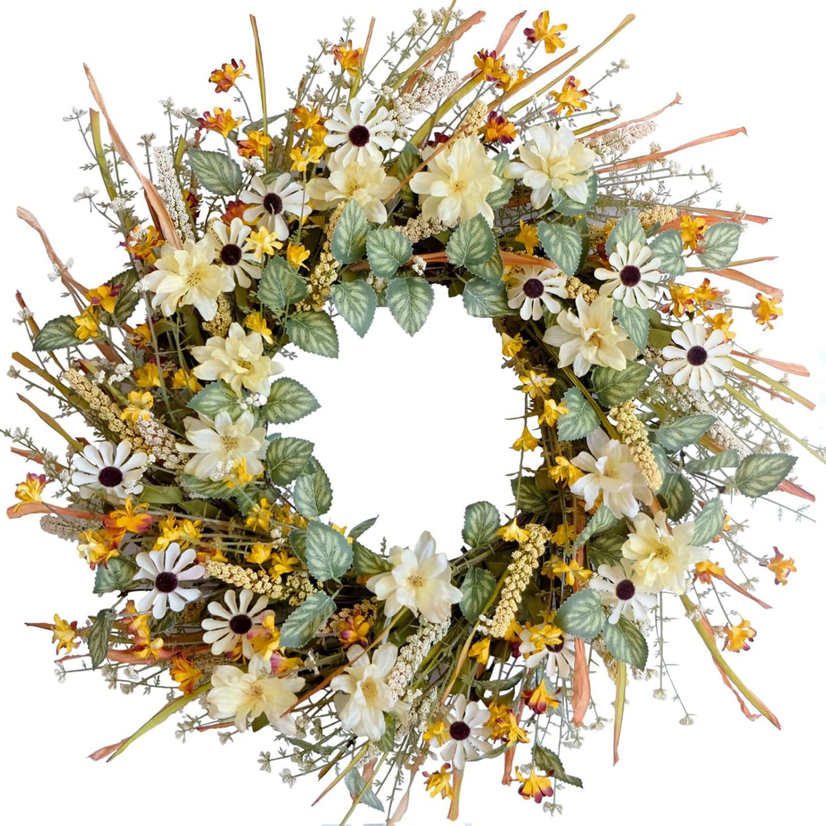 idyllic 22 inches spring wreath for front door, main product view