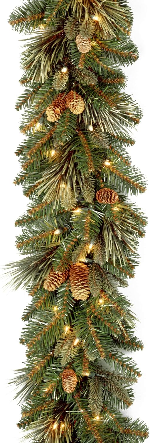 national tree company 9ft pre-lit carolina pine christmas shown in use