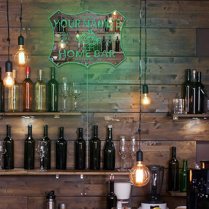 ADVPRO Personalized Your Name Home Bar RGB Dynamic Glam LED Sign - Cut-to-Edge Shape - Smart 3D Decoration - Multicolor Signage st06s32-fnd-p11d-tm-c