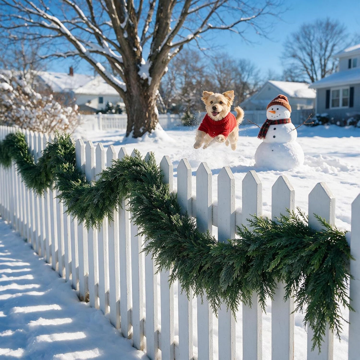 9ft christmas cedar garland,real touch soft greenery christmas, package contents