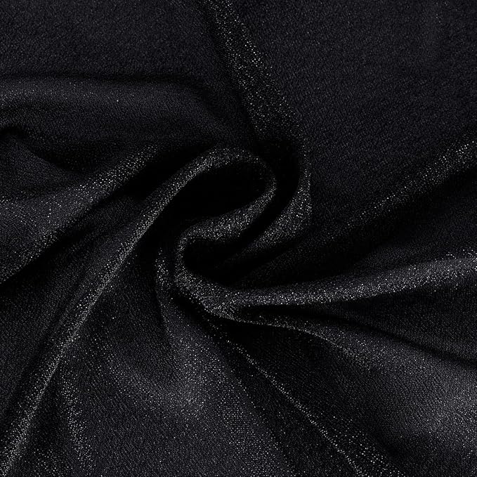 Black Wedding Arch Draping Fabric 2 Panels 29" x 20 FT Black Drapes for Backdrop Sheer Curtains Wedding Drapes for Romantic Bridal Baby Shower Ceremony Birthday Party Fall Outdoor Events