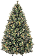 hykolity 7.5 ft prelit christmas tree, artificial christmas, main product view