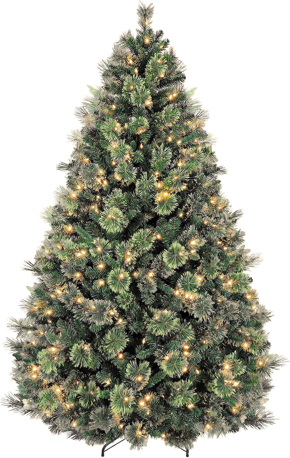 hykolity 7.5 ft prelit christmas tree, artificial christmas, main product view