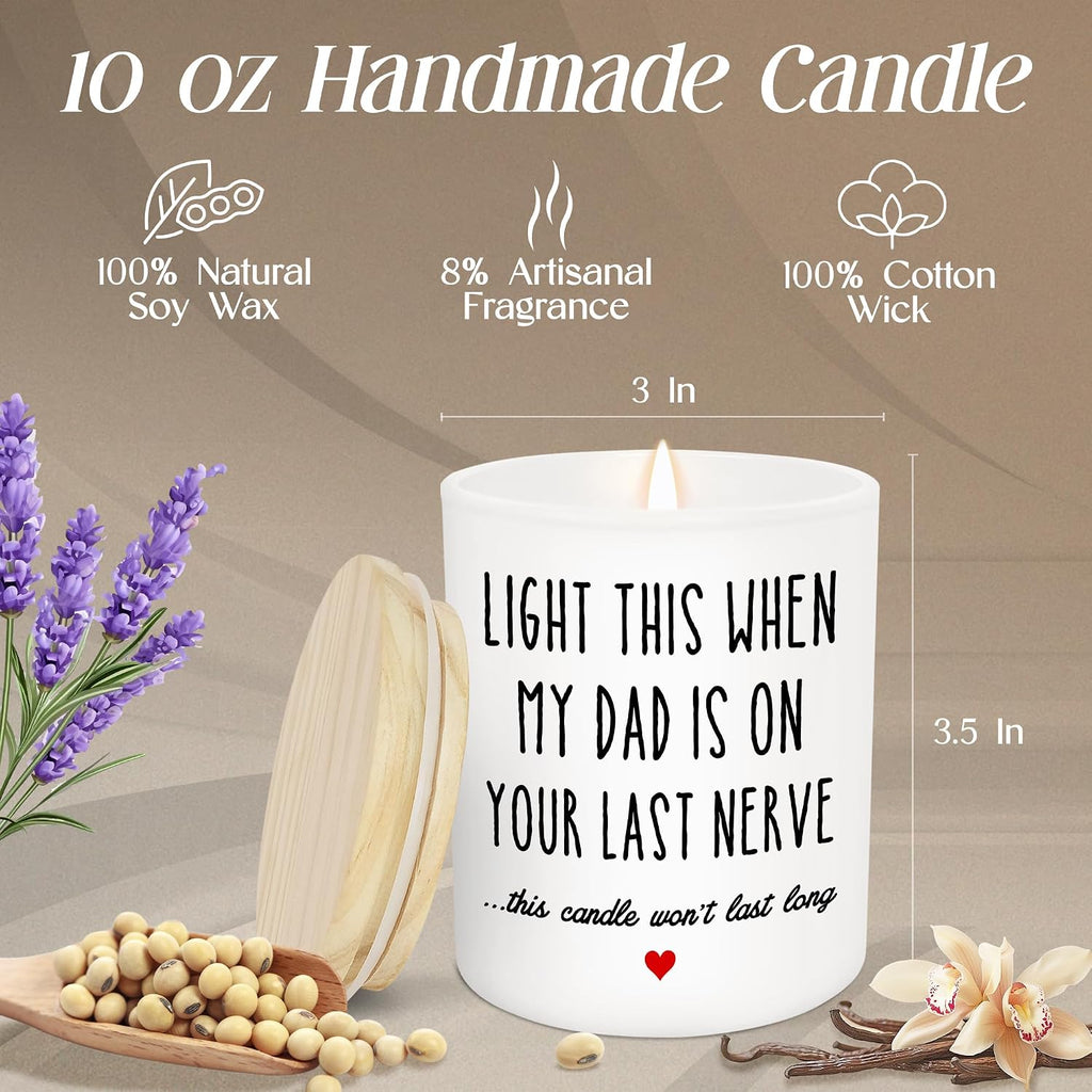 Funny Gifts for Mom - Long Lasting Vanilla Lavender Candle 10 Oz - Birthday Gifts for Mom from Daughter Son, Mothers Gift for Mama Mother in Law, Grandma Gift Ideas