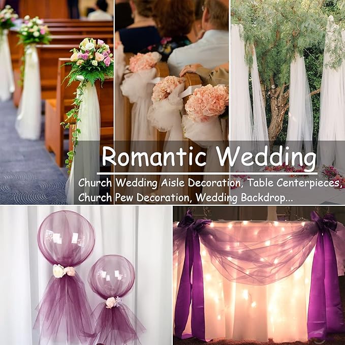 Sage Green Tulle Fabric Roll Spool Bolt (54 Inch by 40 Yards) Large Tulle Wedding Party Decoration, Tutu Skirt, Table Runner, Gift Wrapping, Bridal Shower, Soft & Drape (Sage Green)
