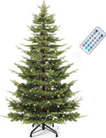 yitahome 6.5ft prelit aspen fir crystal-decorated christmas tree, main product view