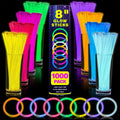 YixangDD 1000 Pcs Ultra Bright Glow Sticks, 8 Inch Glow Sticks Bulk Party Pack, Light Up Sticks for Glow Bracelets, Necklaces, Concerts, Christmas, Party Supplies with 1000 Connectors