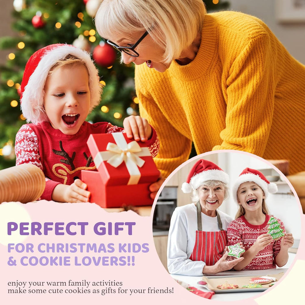LUSHYUM Cookie Decorating Kit 118pcs with Storage Case, Royal Sugar Piping Bags and Tips Icing Supplies Set, Turntable Scribe Decoration Tools for Kids & Cookie Holiday Christmas Valentine