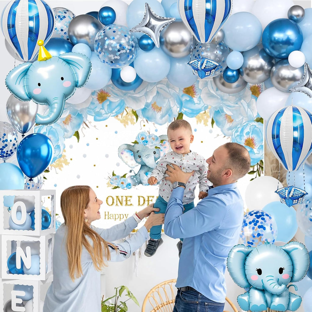 snln elephant 1st birthday decorations boy girl first, close-up detail