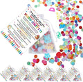 AmazingSpark 24 Sets Ready Confetti Back to School Supplies Magic Jitter Glitter with Poem Cards Organza Bags First Day of School Confetti Anxiety Relief Favor Gifts for Teachers(Classic)