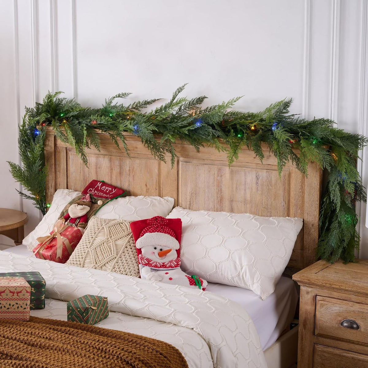 12ft 1pcs prelit realistic faux pine cedar garland, package contents