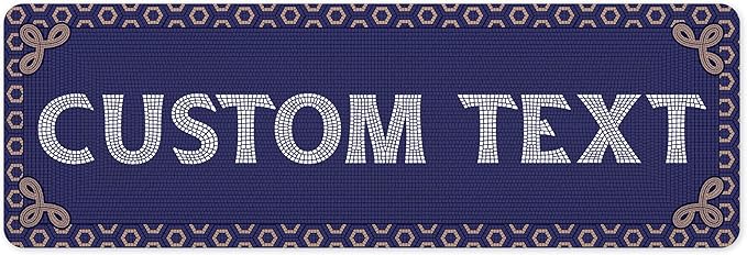Custom Sign, Custom Street Sign, 11 Font Colors, 13 Font Styles, 4 Hole Options, 22 Sizes, 6x18 Inches, Rust Free DiBound, Fade Resistant, Made in USA by My Sign Center (Fauxsaic 1)
