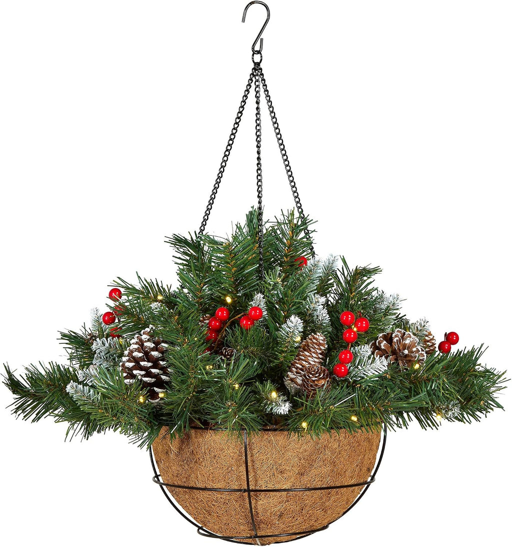 national tree company 20in pre-lit artificial christmas hanging, main product view