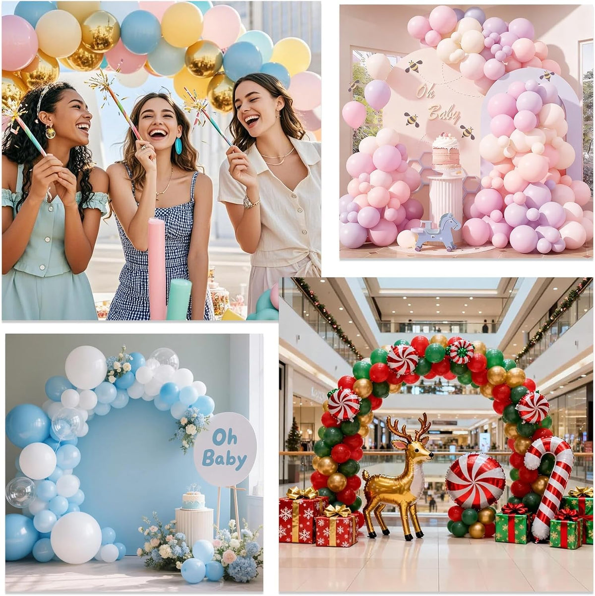 balloon arch stand kit 9ft &5.6ft,heavy duty base on a desk or shelf
