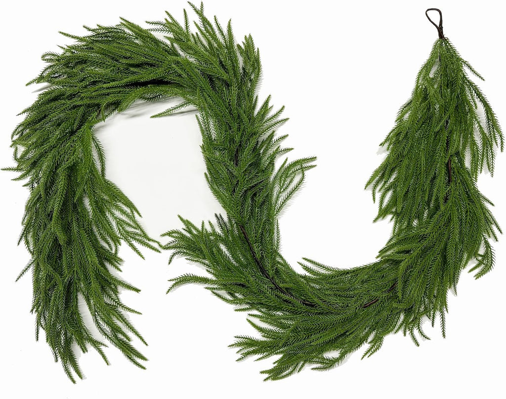 9ft christmas norfolk pine garland real touch for, main product view