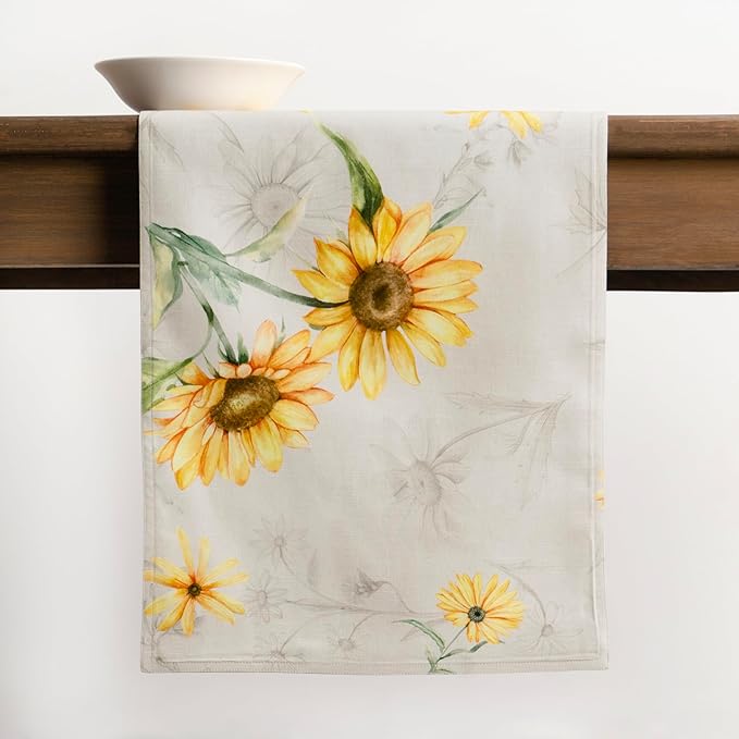 Maison d' Hermine Table Runner 100% Cotton Double Layer Table Runners 108 inches Long Decorative for Home Kitchen Dining Party Baby Shower Wedding Bridal Shower Spring Summer (Candice, 14.50" x 108")