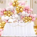 QueenDream White Sequin Tablecloth Rectangle 90 x 156 Inch Table Cloth for Wedding Bridal Shower Party Decorations