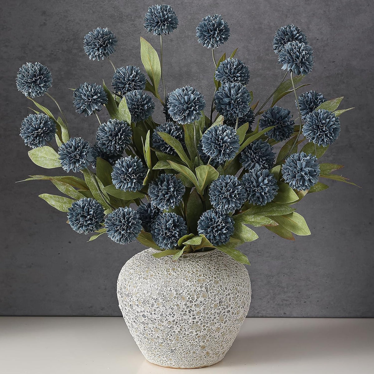 27"artificial pompon mum silk flower stems for vase, main product view