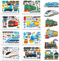 Aowplc Train Stickers for Kids – 32 Sheets Make-a-Train Mix & Match Kit – Fun Party Favors & Activities