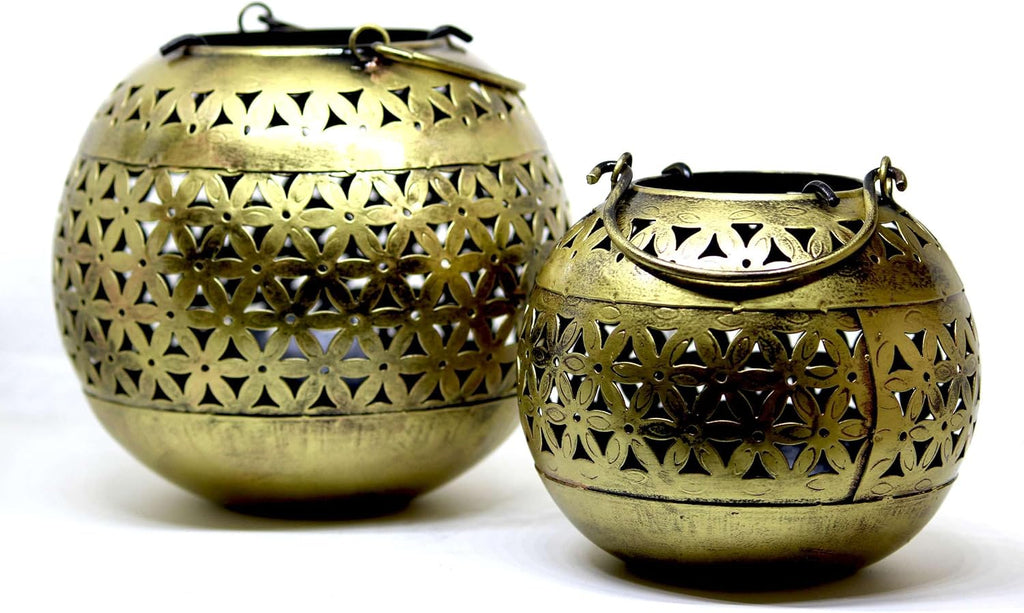 Decorative Brass Bowls with Floral Design Decorative Showpiece T-Light Candle Holder