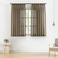 vision home brown linen pinch pleated semi sheer, main product view