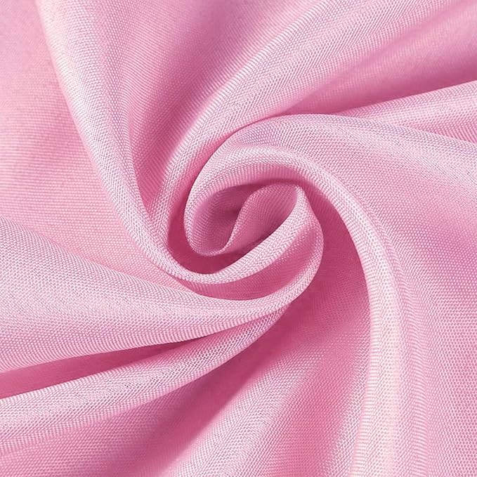 Efavormart Round Tablecloth, 108 Inch Stain & Wrinkle Resistant Washable Table Cloth, Decorative Polyester Fabric Table Cover for Banquet, Wedding, Dining- Pink