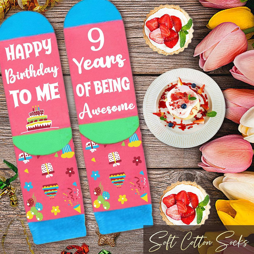 Birthday Gifts for 9 Year Old Girls, Gifts for 9 Year Old Girls, 7 Pieces 9th Beautiful Birthday Gift Basket Set , Cool 9th Decorations Birthday Gift for Daughter, Sister, Niece, Granddaughter.