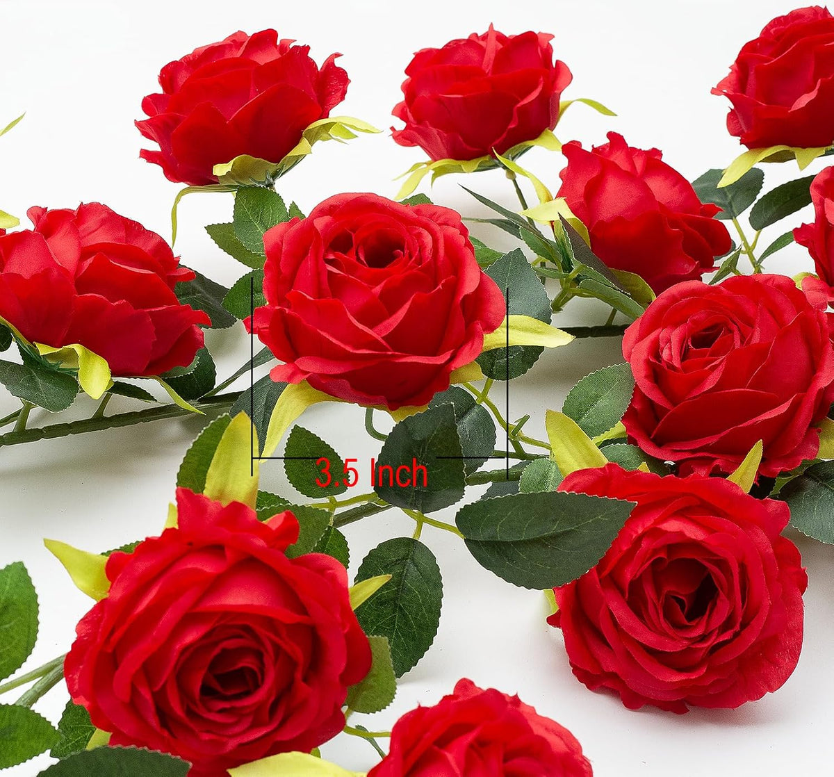 12ft bendable flower garland faux rose vine for shown in use