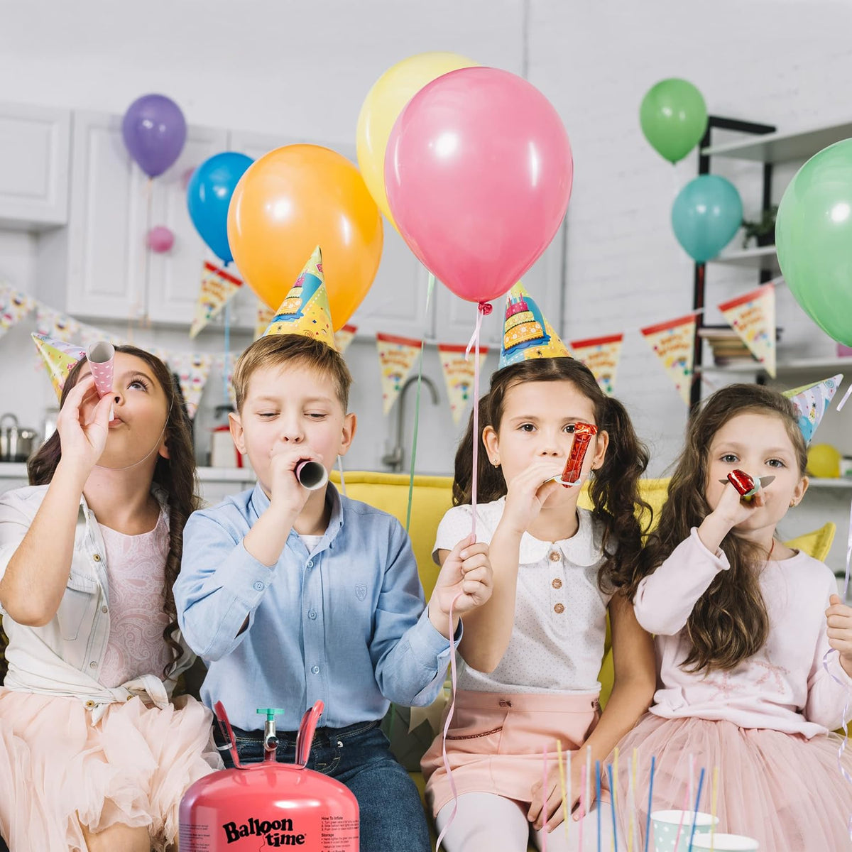 Helium Tank for Balloons At Home, 14.9 Cu Ft Helium Balloon Pump Kit with 50 ...