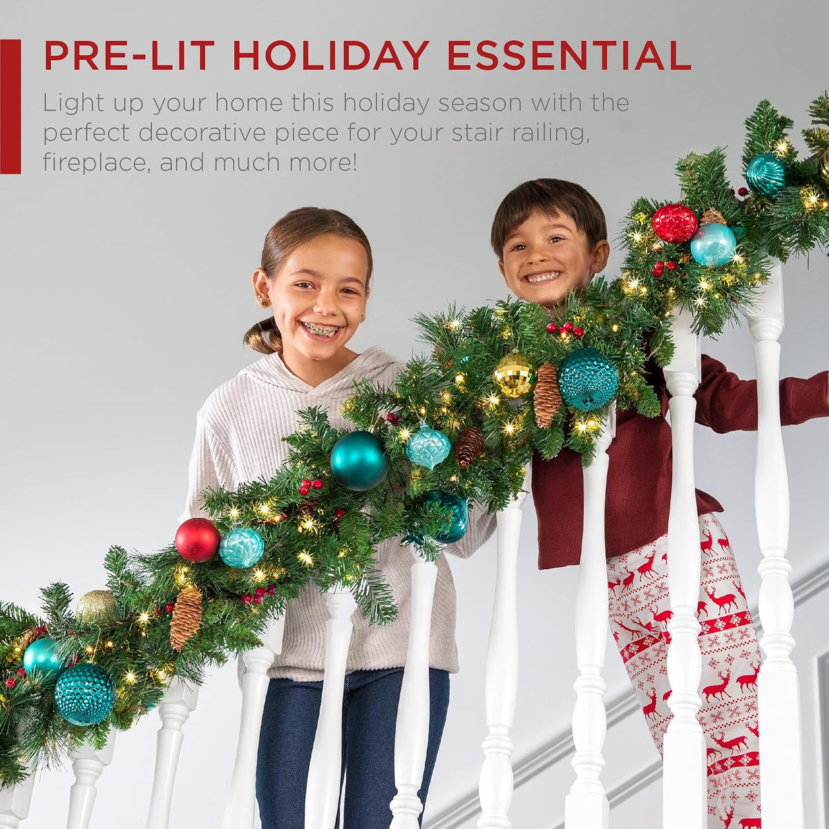 best choice products 9ft pre-lit holiday pre-decorated christmas, package contents