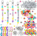 watinc diy bead keychain kit, macaron letter beads, main product view