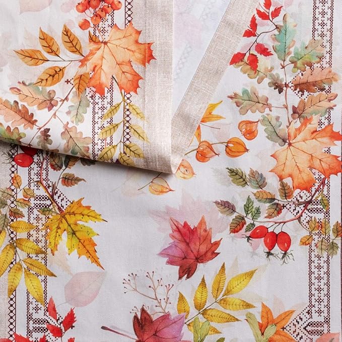 Maison d' Hermine Table Runner 100% Cotton Single Layer Table Runners 60 inches Long for Thanksgiving Christmas Decorations Home Kitchen Dining Party Wedding (Amarante, 14.5" x 60")