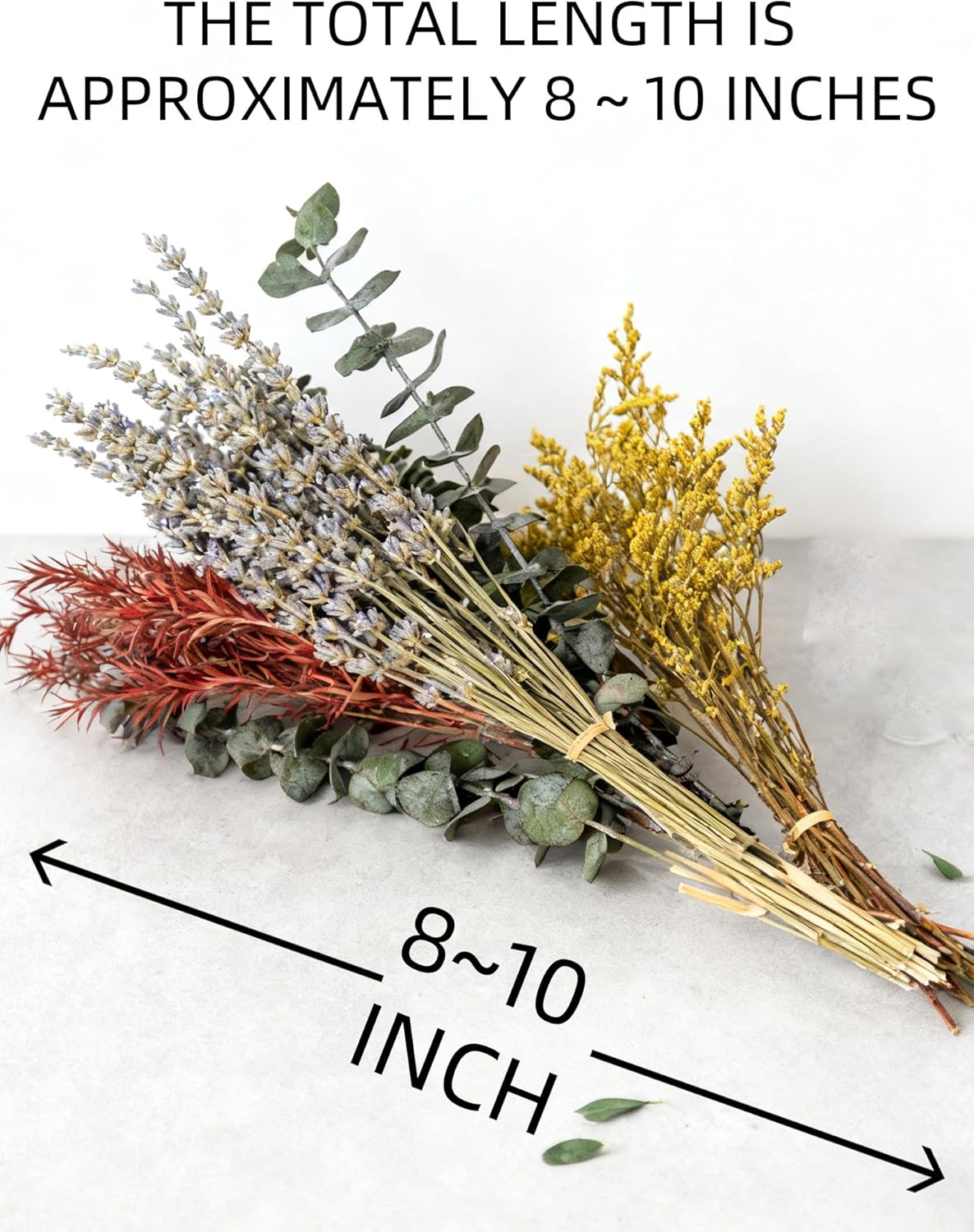 12 Kind Dried Flowers Set - Including Lavender, Eucalyptus, Wheat, Bunny Tails, Handmade for DIY Crafts, Vase Decor, Wedding/Home/Birthday/Seasonal Decor